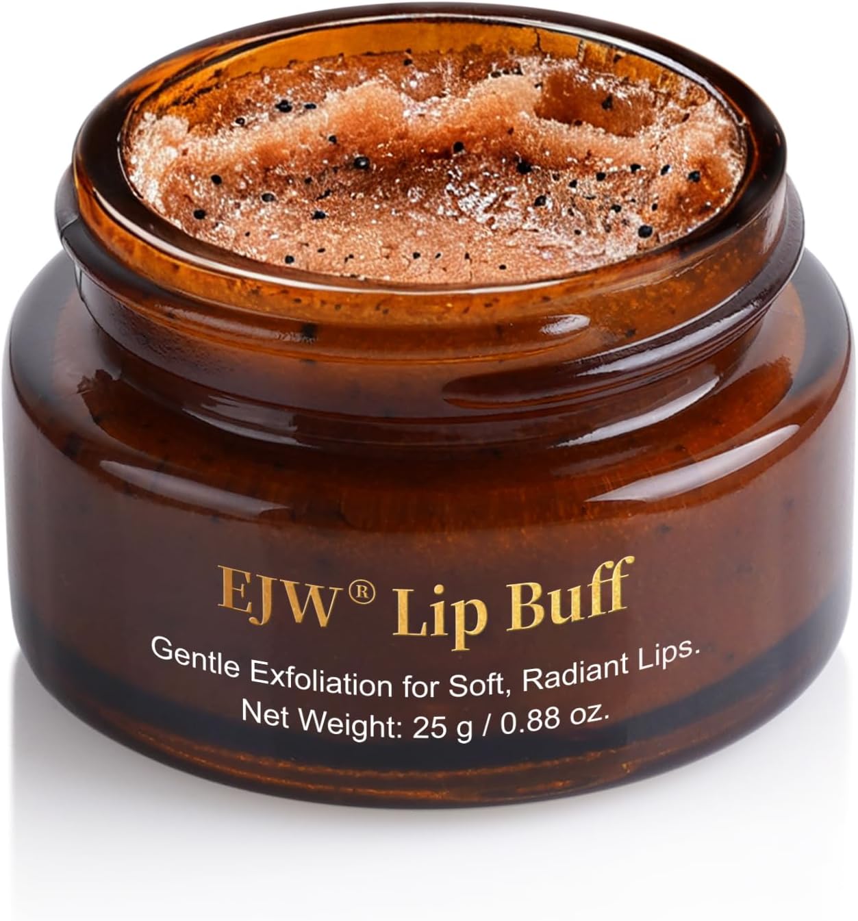 Triple-Action Lip Scrub - Brown Sugar, Coffee & Pearlite Exfoliator - Infused with Coconut & Botanical Oils for Nourishing Care of Dry, Cracked Lips - Vegan, Cruelty-Free
