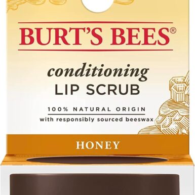 Burt's Bees Conditioning Honey Lip Scrub, Exfoliates & Conditions Dry Lips, with Honey Crystals, Use with Overnight Intense Treatment, Natural Origin Care, 0.25 oz.