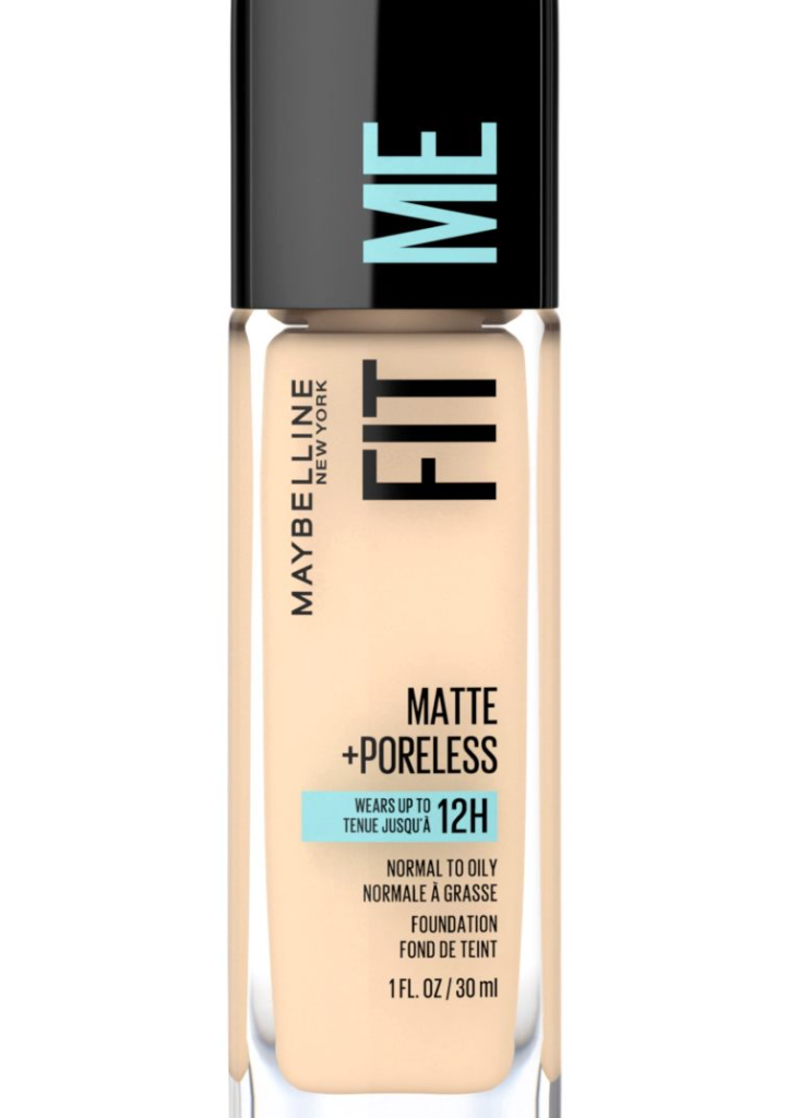 Maybelline Fit Me Matte and Poreless foundation bottle with black pump cap
